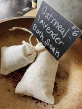 Load image into Gallery viewer, Oatmeal Lavender Chamomile Rose Bathe Soak Sachet